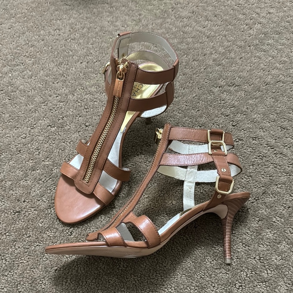 Brown Strappy Heeled Sandals